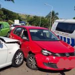 Two people have been injured in a three car collision in Redhill, Durban