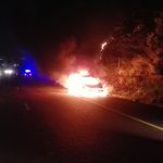 Vehicle engulfed in flames in Durban