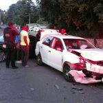 Collision on the corner of Westcliff and Valley Roads, Westcliff