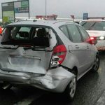 A driver injured in a collision on the corner of Malibongwe Drive and River Road, in Kya Sands