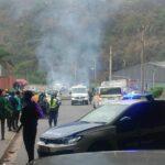Protest action on Burlington Road between Queensmead Industrial and Shallcross.